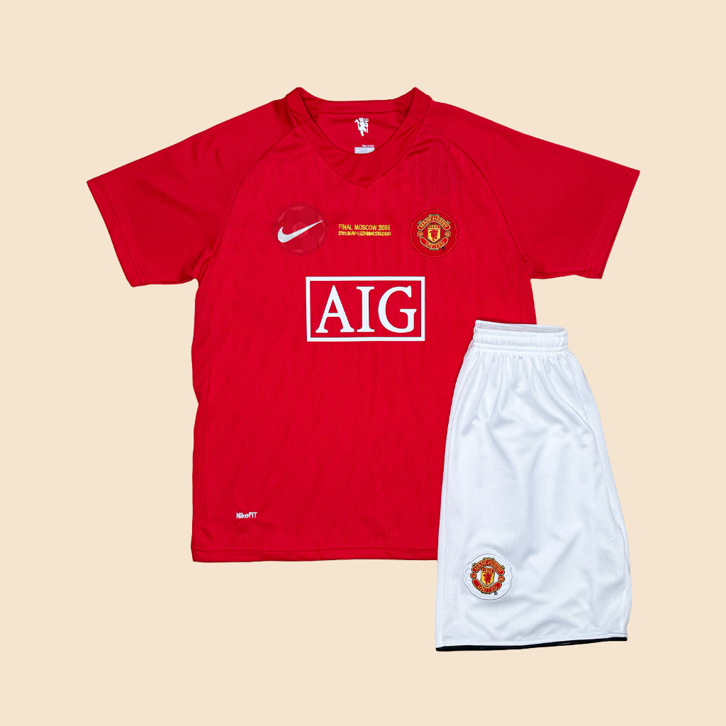 Kids Kit – 2007/2008 Manchester United Final UCL Moscú Local